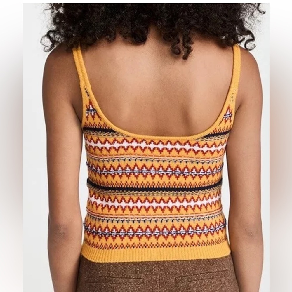 Rag & bone willow fair isle yellow wool sweater cami vest - Picture 9 of 9